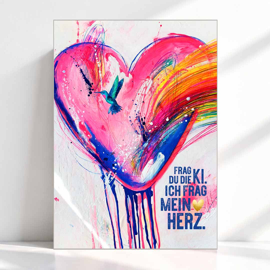 Artwork „Frag du die KI. Ich frag mein Herz“