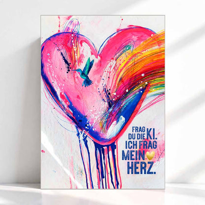 Artwork „Frag du die KI. Ich frag mein Herz“
